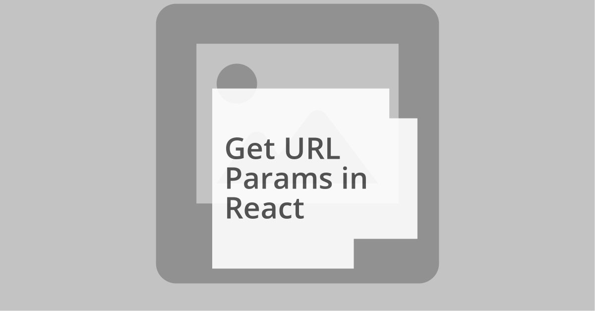 Get URL Params in React