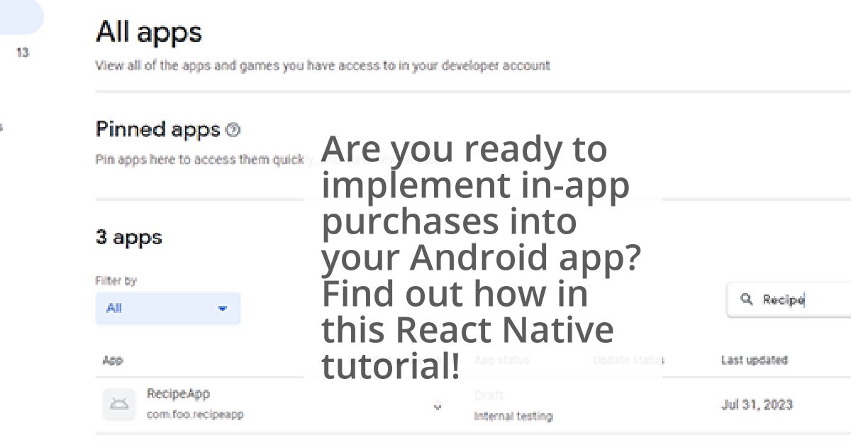 Implement React Native in-app purchases for Android apps image